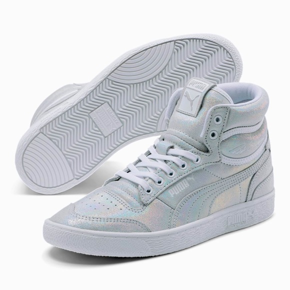 Puma Woman’s Glitter Sneakers: Ralph Sampson Mid Winter Glimmer Size 9 - New - Picture 1 of 6